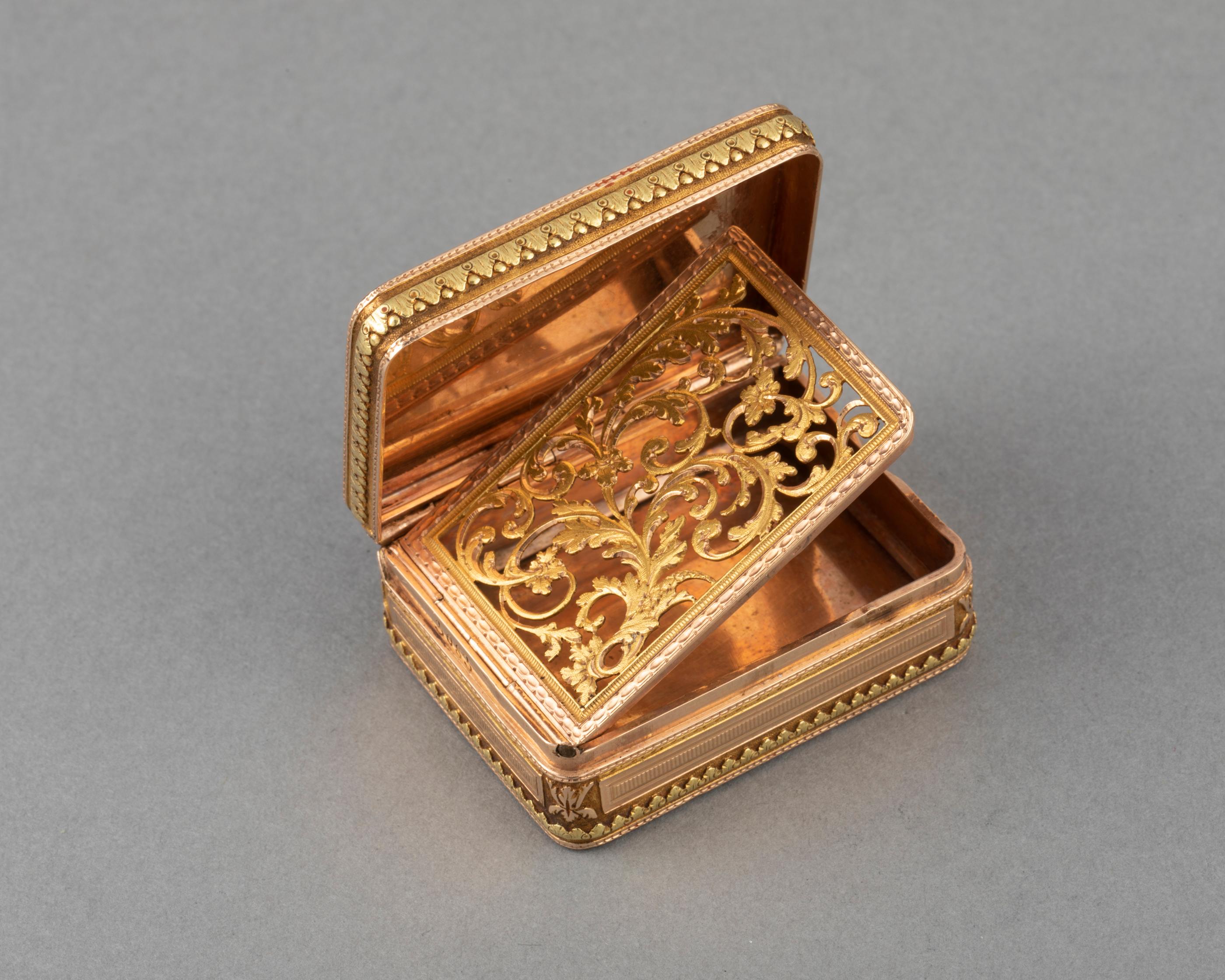 Antique French Gold Perfume Boxe 