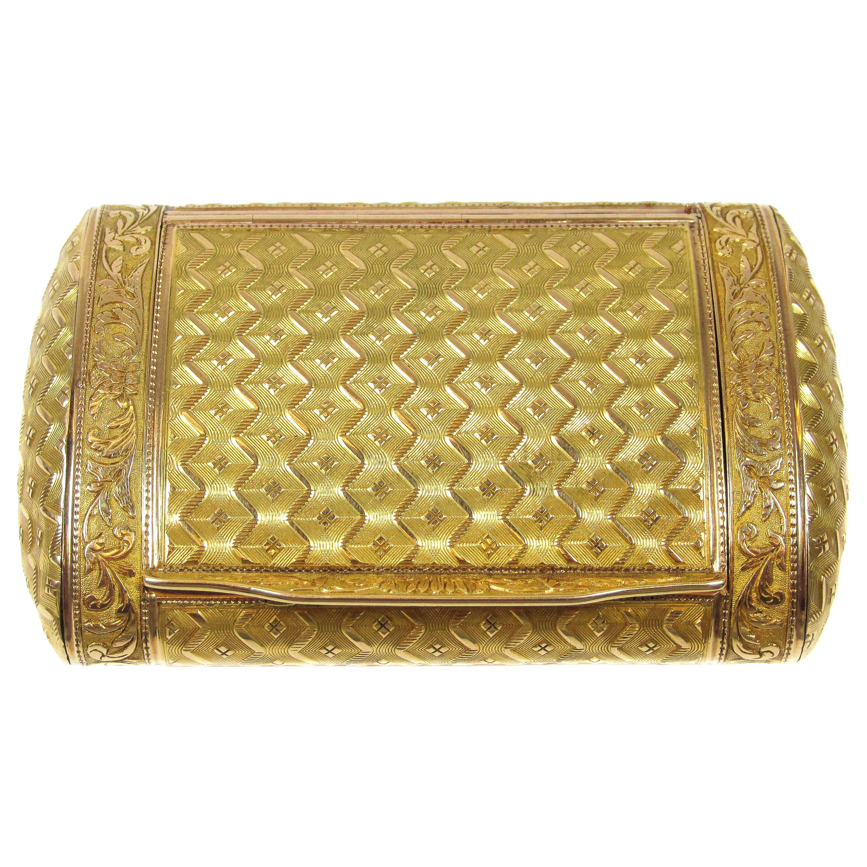 Antique French Gold Pill Box
