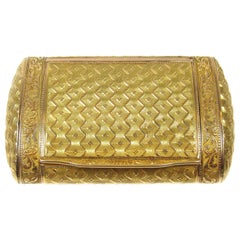 Antike französische Gold-Pillenbox