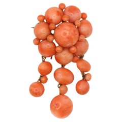 Antique French Gold Stone Pendant-Brooch Signed Veuve Gueudet, 1890