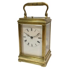 Antique French Gorge Case Repeating Carriage / Travel Clock