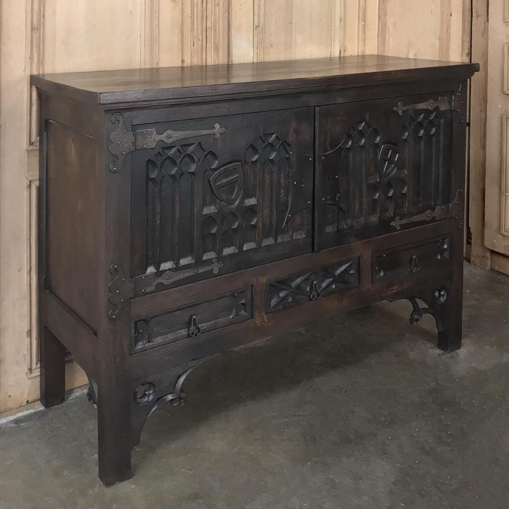 Belgian Antique French Gothic Buffet