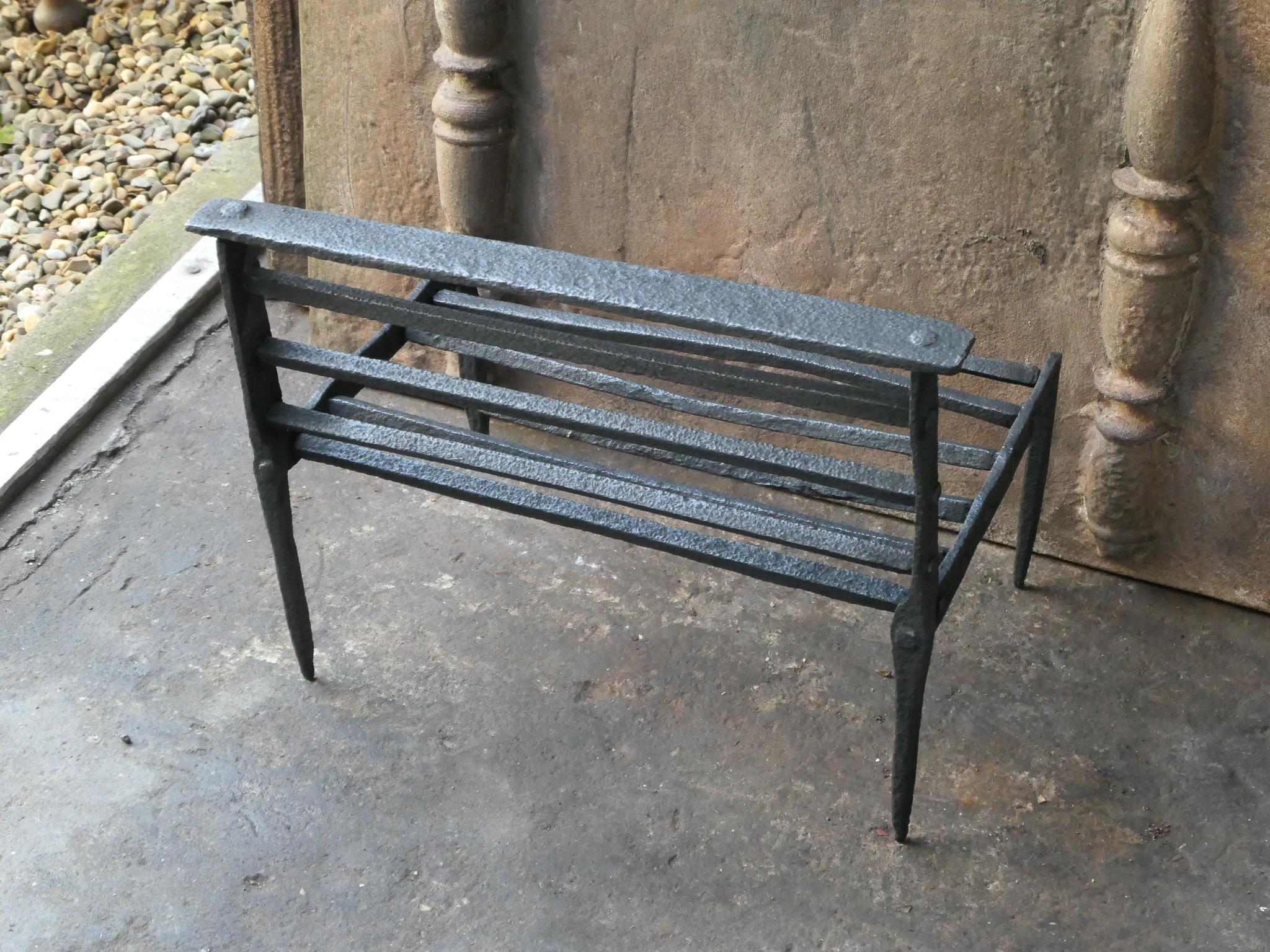 Antique French Gothic Fireplace Grate or Fire Basket, 17th - 18th Century For Sale 1