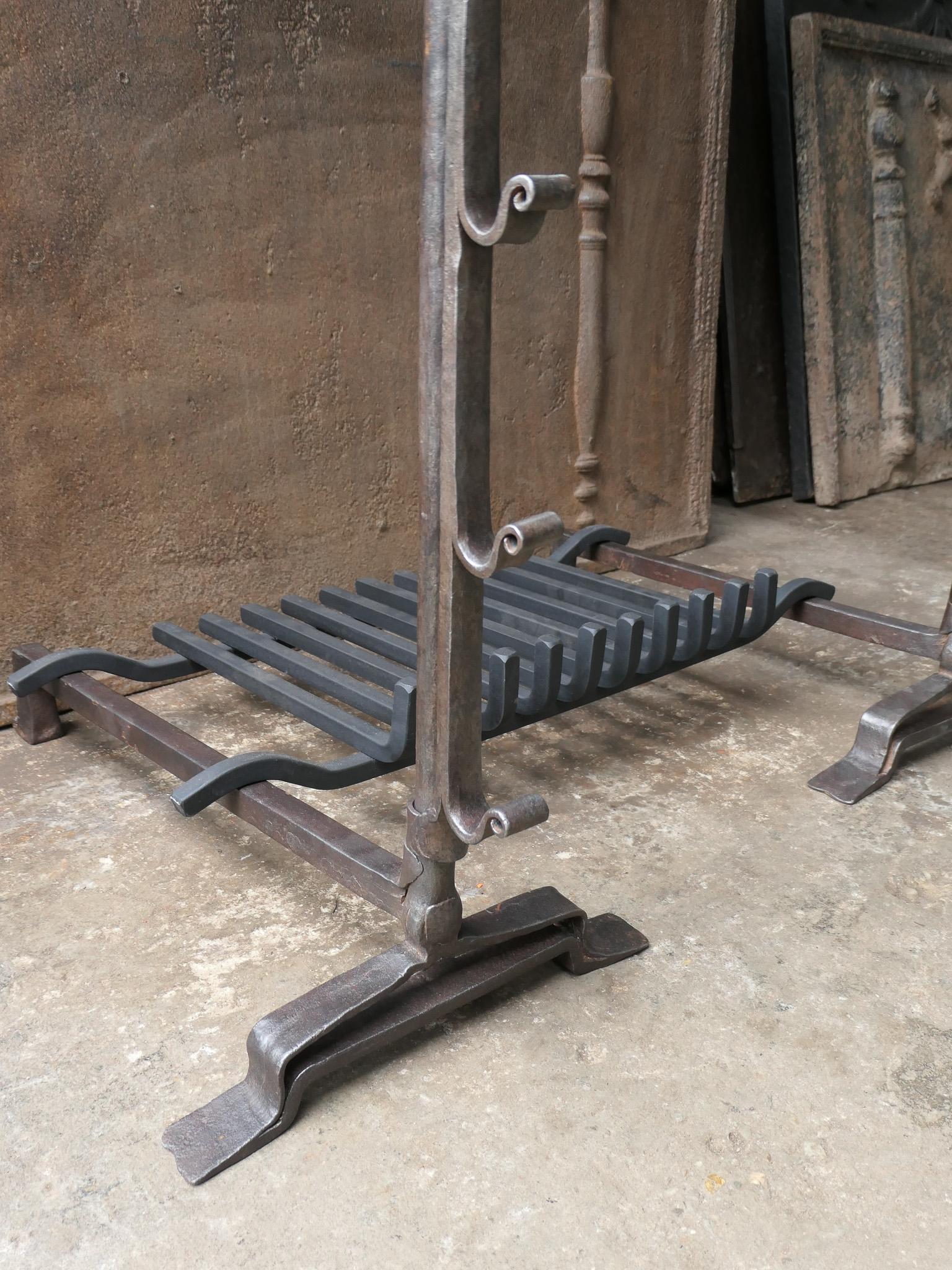 Antique French Gothic Fireplace Grate or Fire Basket, 17th - 18th Century For Sale 4