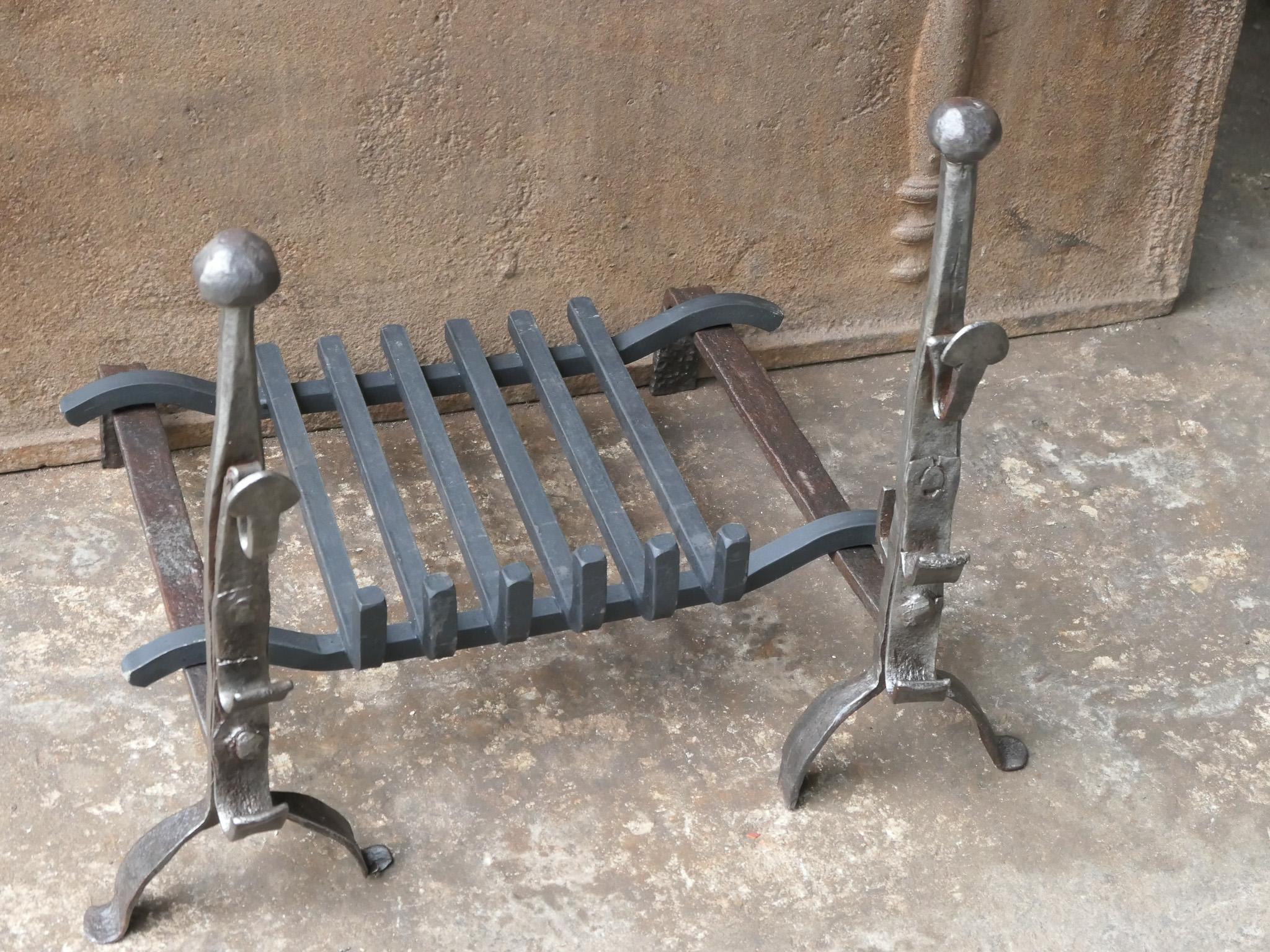 Antique French Gothic Fireplace Grate or Fire Basket, 17th Century For Sale 2
