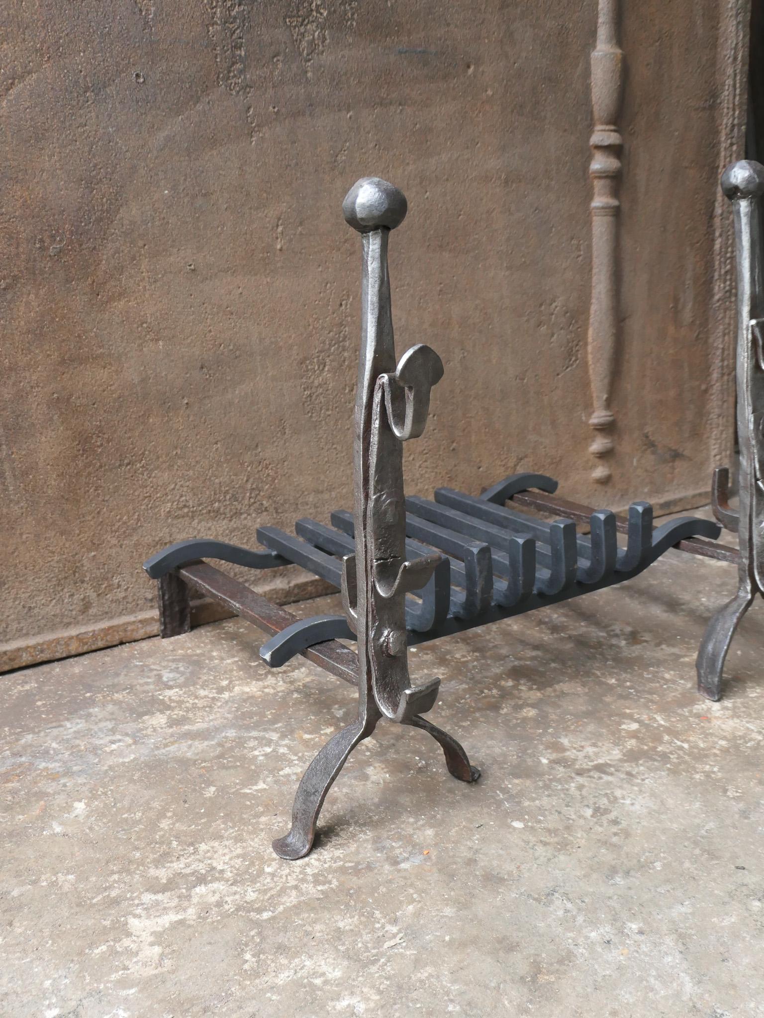Antique French Gothic Fireplace Grate or Fire Basket, 17th Century For Sale 3