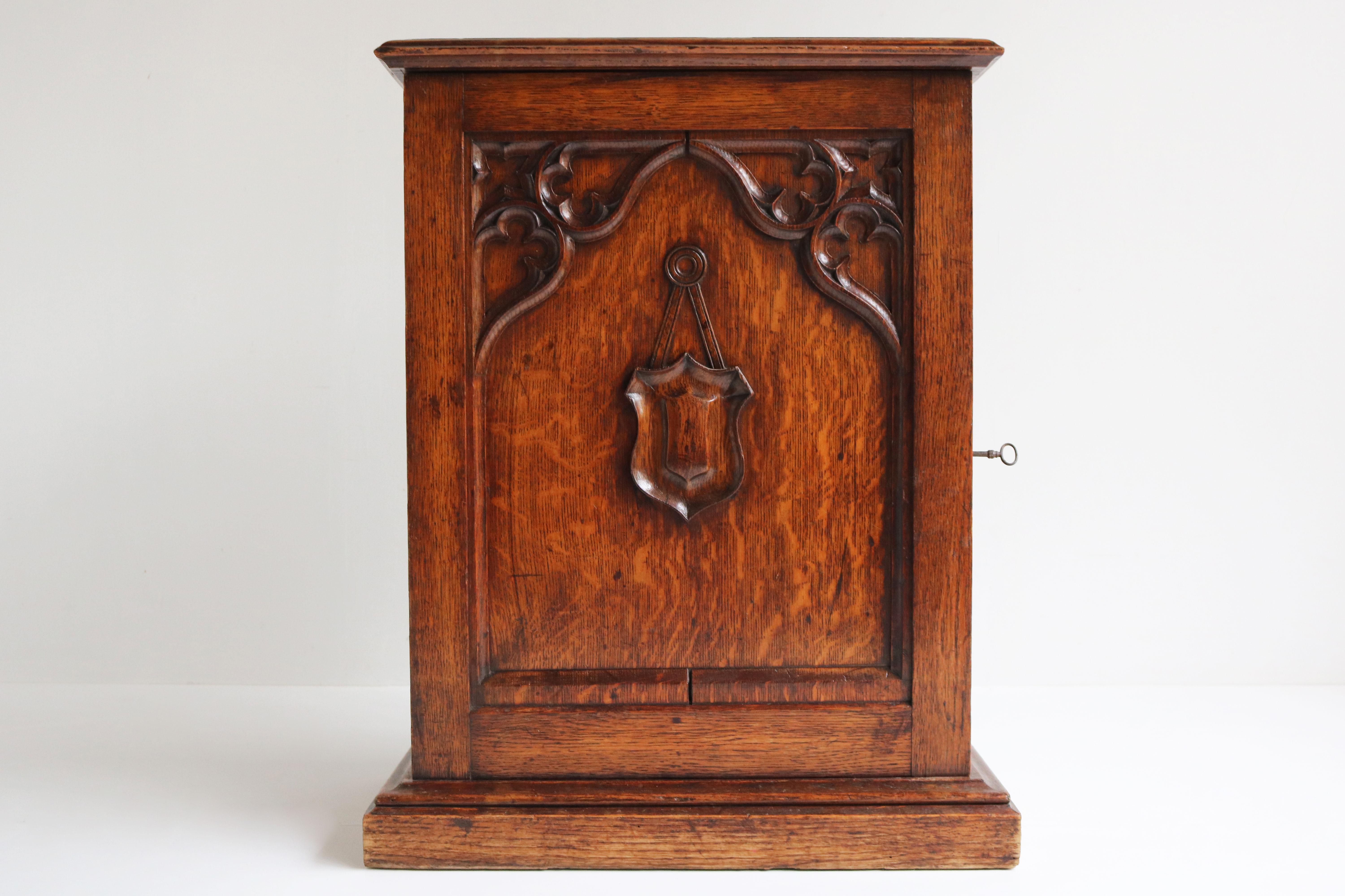 Antique French Gothic Revival Church Small 19th century Oak