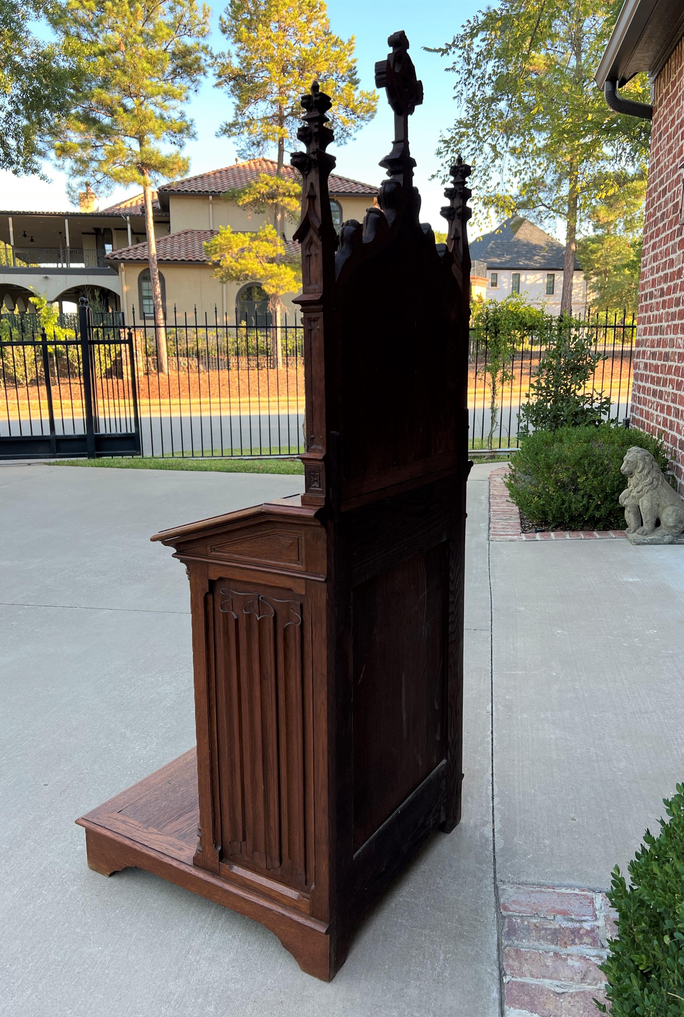 Antique French Gothic Revival Prayer Bench Prie Dieu Prayer Kneeler Bible Box 4