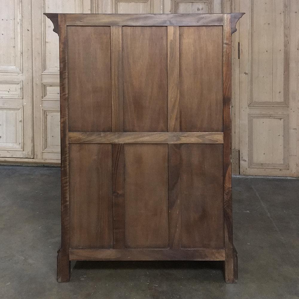 Antique French Gothic Solid Walnut Armoire, Bonnetiere 5