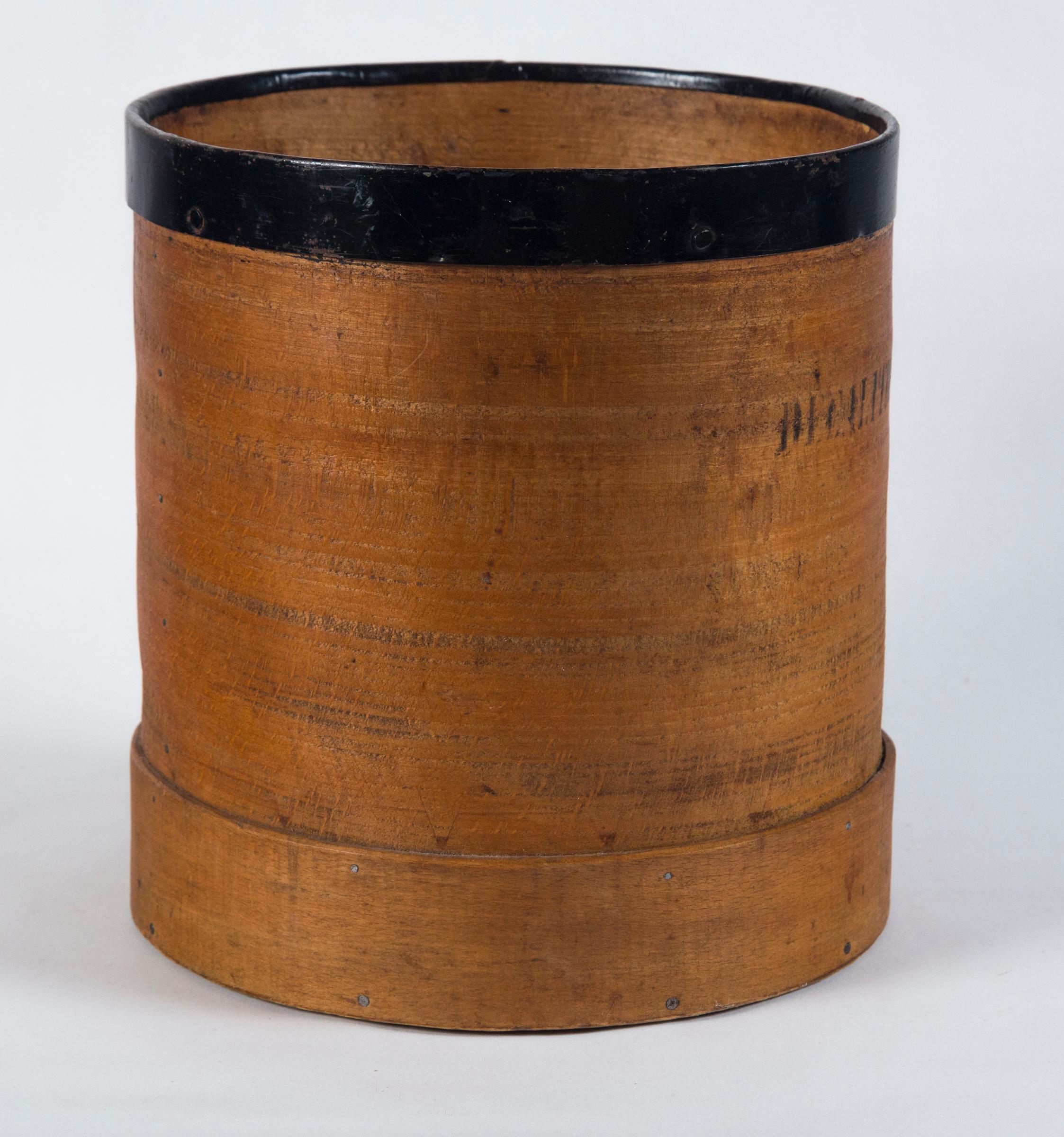 Wood Antique French Grain Measure, Early 20th Century