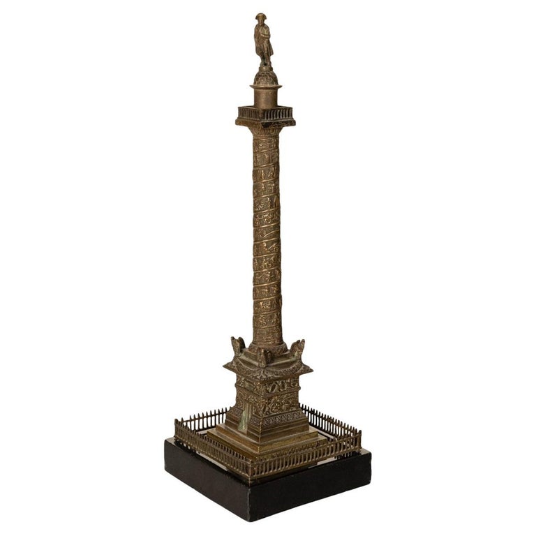Antique French Grand Tour Bronze Desk Statue Sculpture Napoleon Column Vendome For Sale at 1stDibs Antique French Grand Tour... 