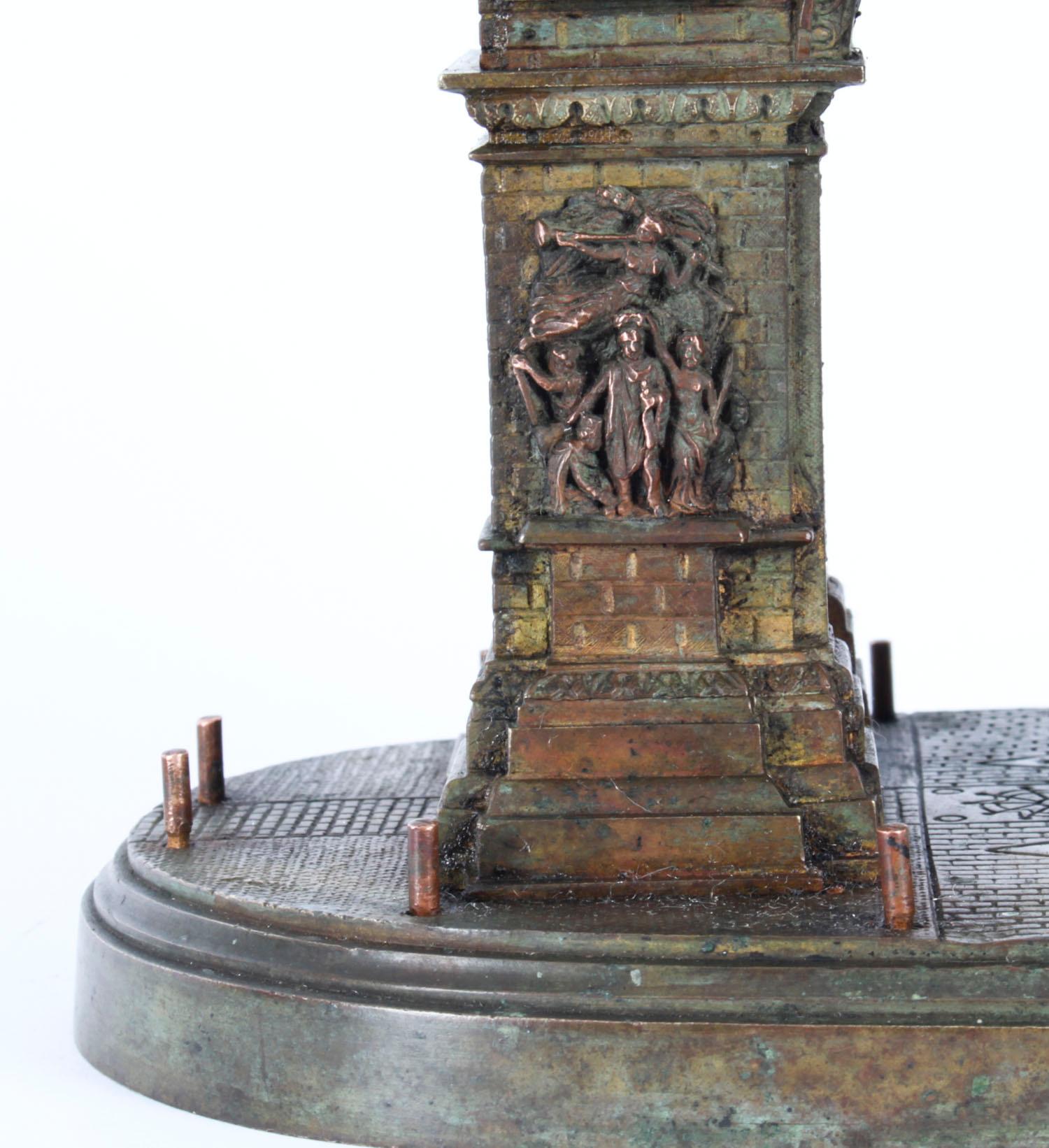 Antique French Grand Tour Bronze Model of The Arc de Triomphe, 19th Century 1