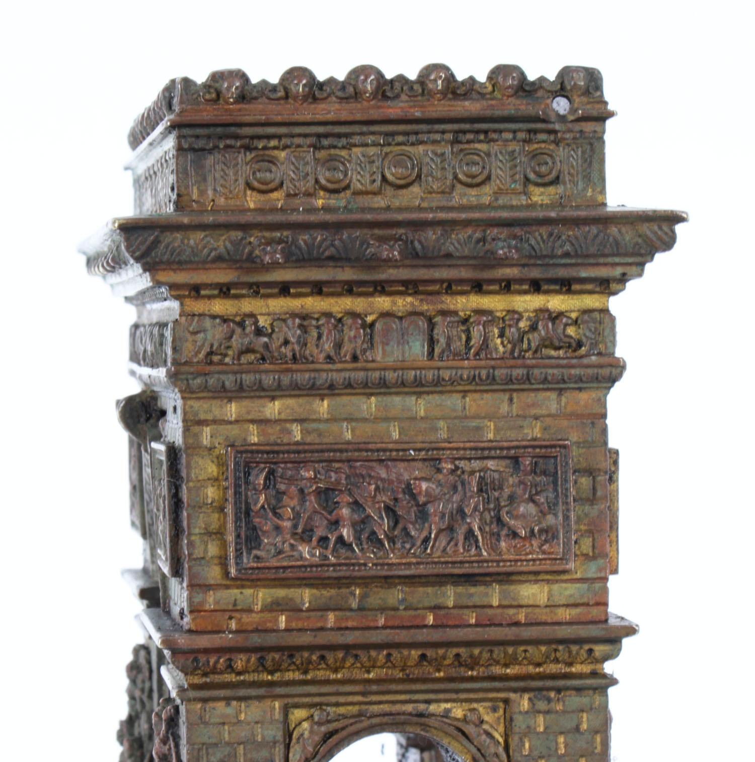 Antique French Grand Tour Bronze Model of The Arc de Triomphe, 19th Century 3