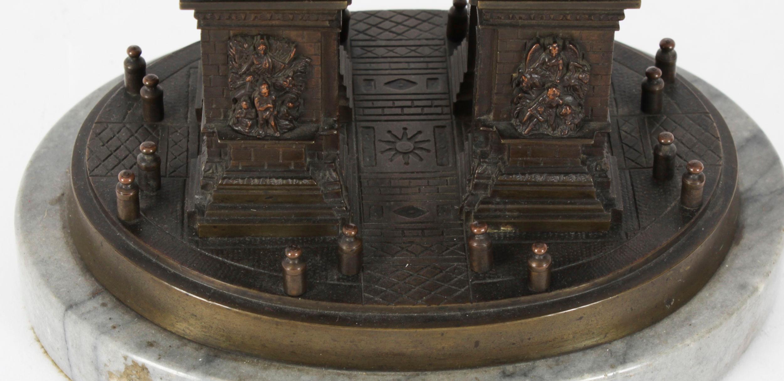 Antique French Grand Tour Bronze Model of The Arc de Triomphe, 19th Century 4