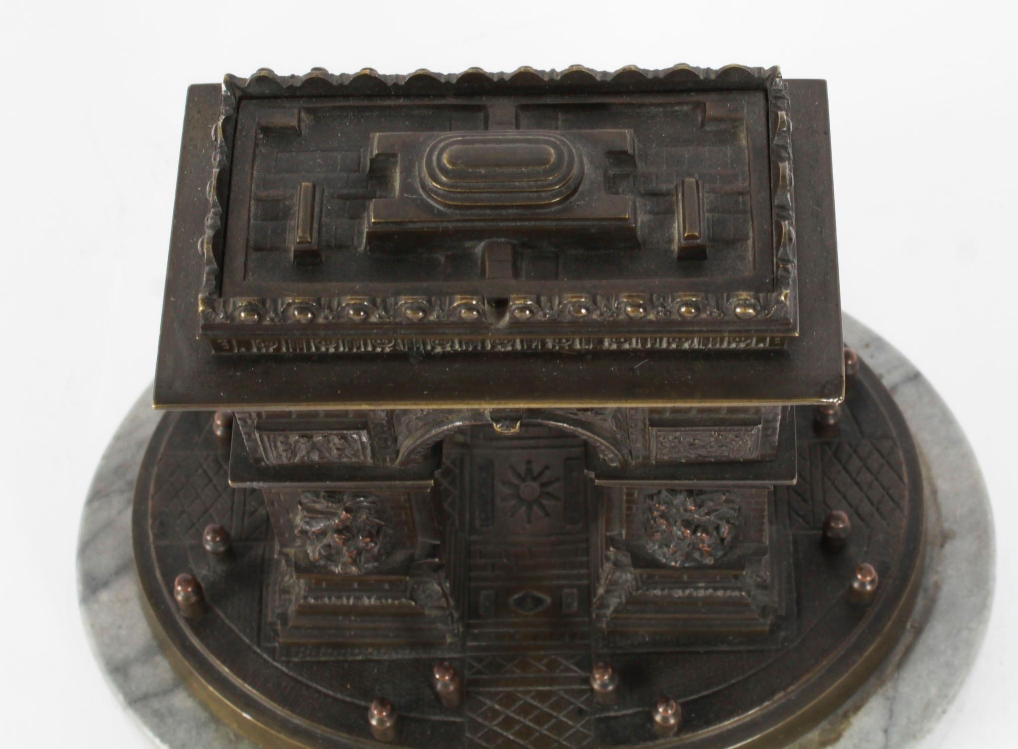 Antique French Grand Tour Bronze Model of The Arc de Triomphe, 19th Century 5