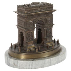Antique French Grand Tour Bronze Model of The Arc de Triomphe, 19th Century