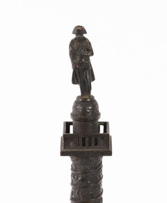 Antique French Grand Tour Bronze Model of Vendome Column 19th Century
