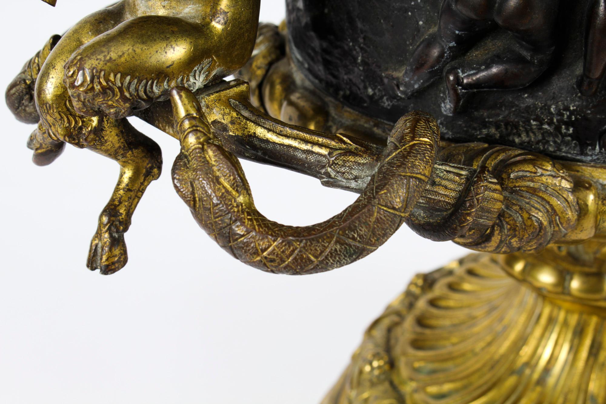 Antique French Grand Tour Bronze & Ormolu Jardiniere 19th Century For Sale 6