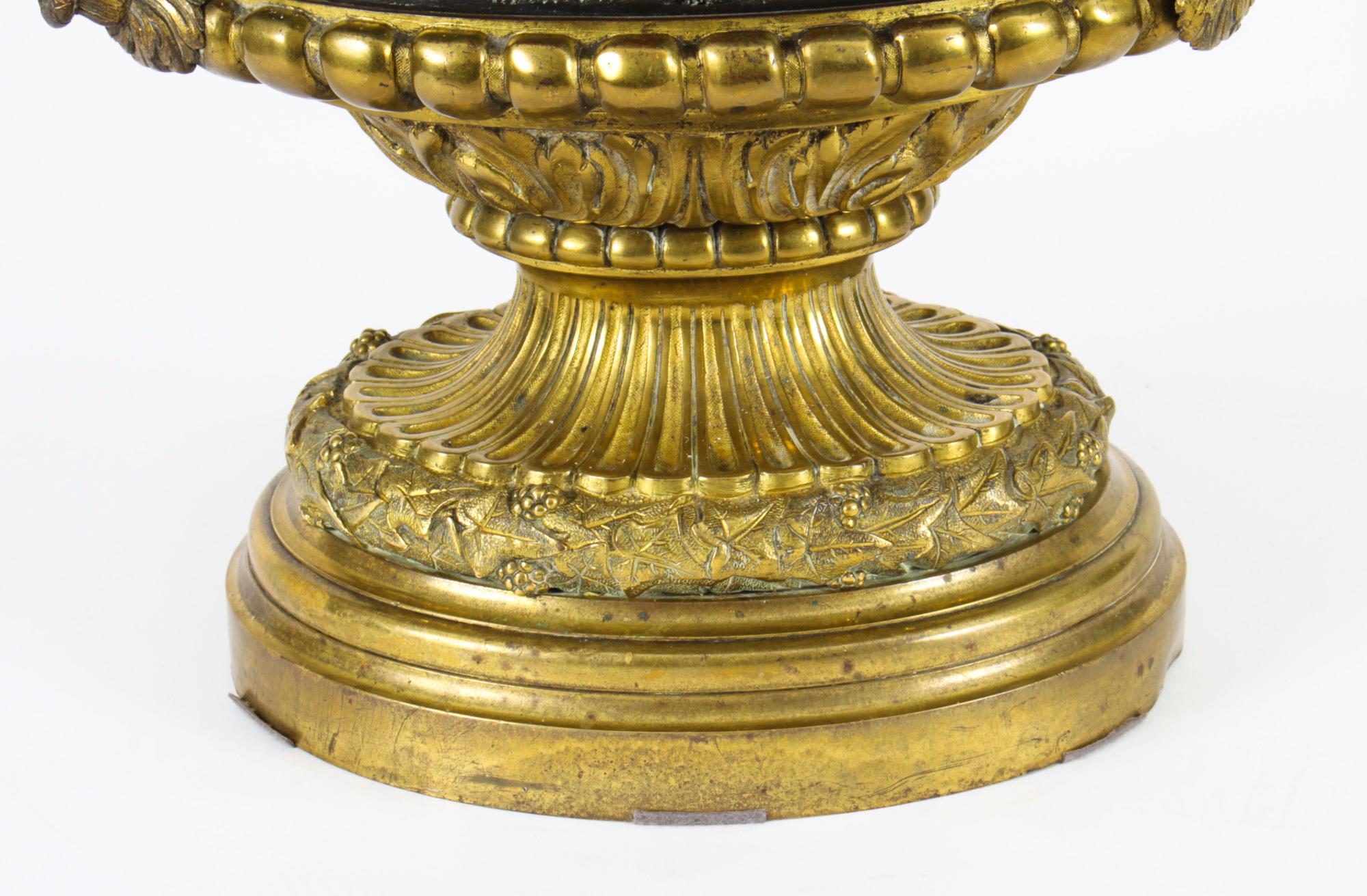 Antique French Grand Tour Bronze & Ormolu Jardiniere 19th Century For Sale 12
