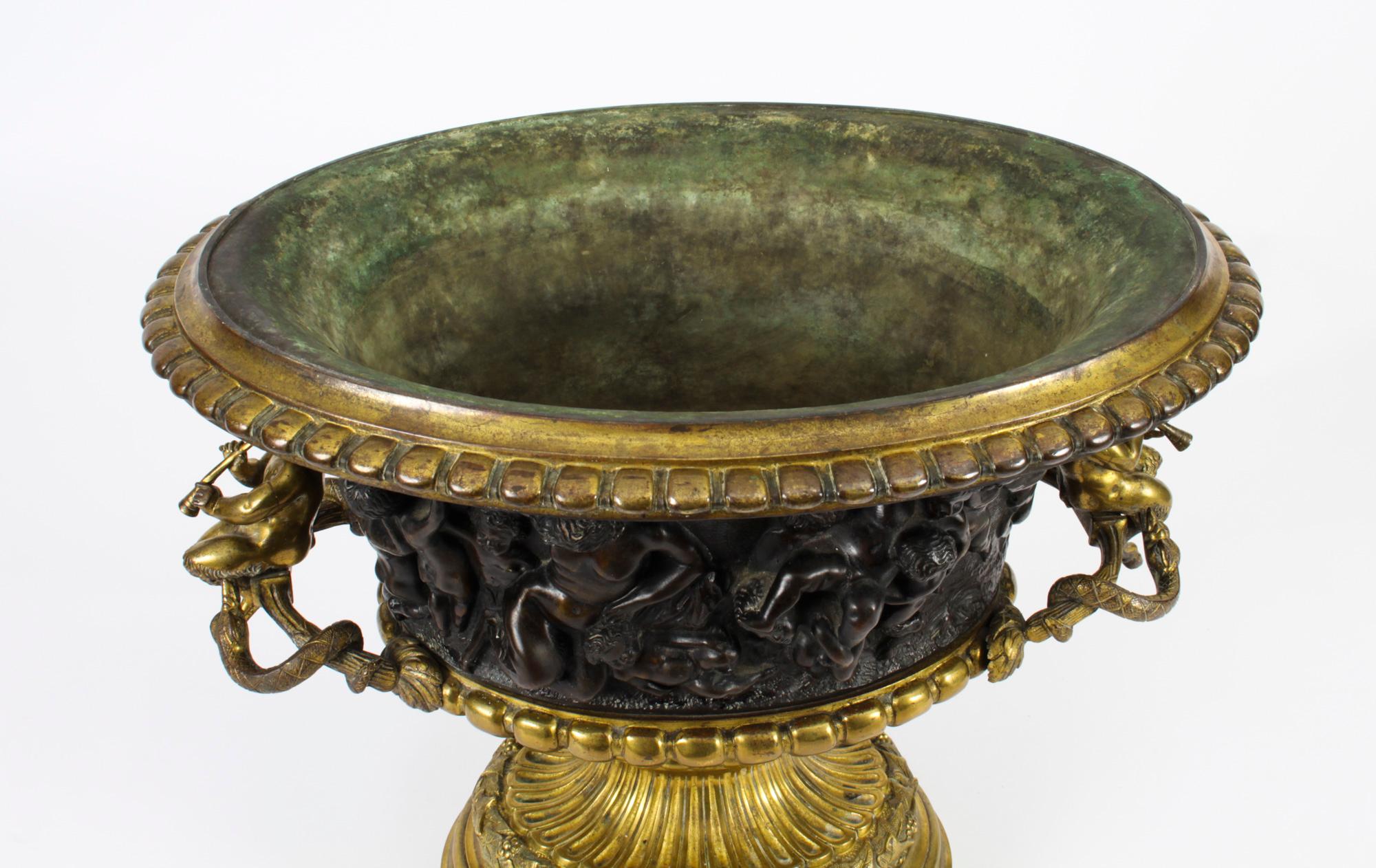 Antique French Grand Tour Bronze & Ormolu Jardiniere 19th C In Good Condition For Sale In London, GB