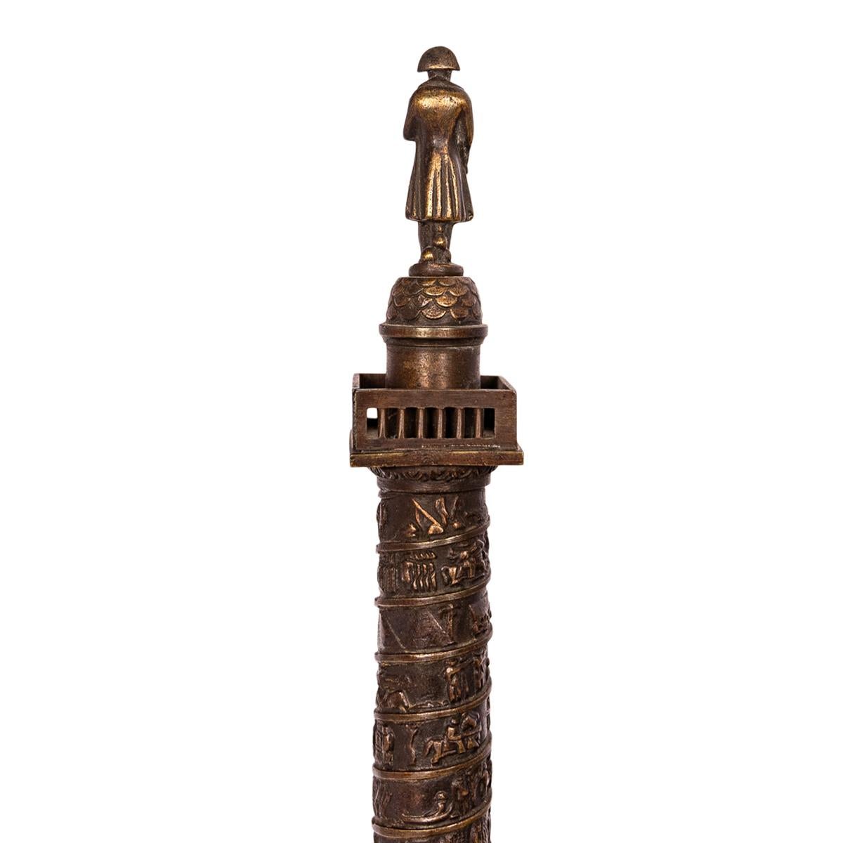 Antike französische Grand Tour Bronzestatuenskulptur Napoleon-Säule Vendome 1860, Französische Grand Tour im Angebot 9