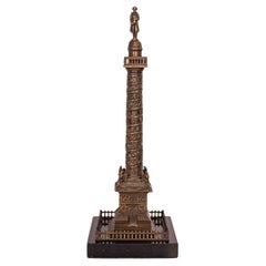 Antique French Grand Tour Bronze Statue Sculpture Napoleon Column Vendome 1860