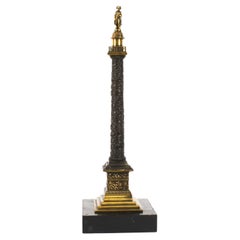 Antique French Grand Tour Gilt Bronze Model of Vendôme Column 19th Century