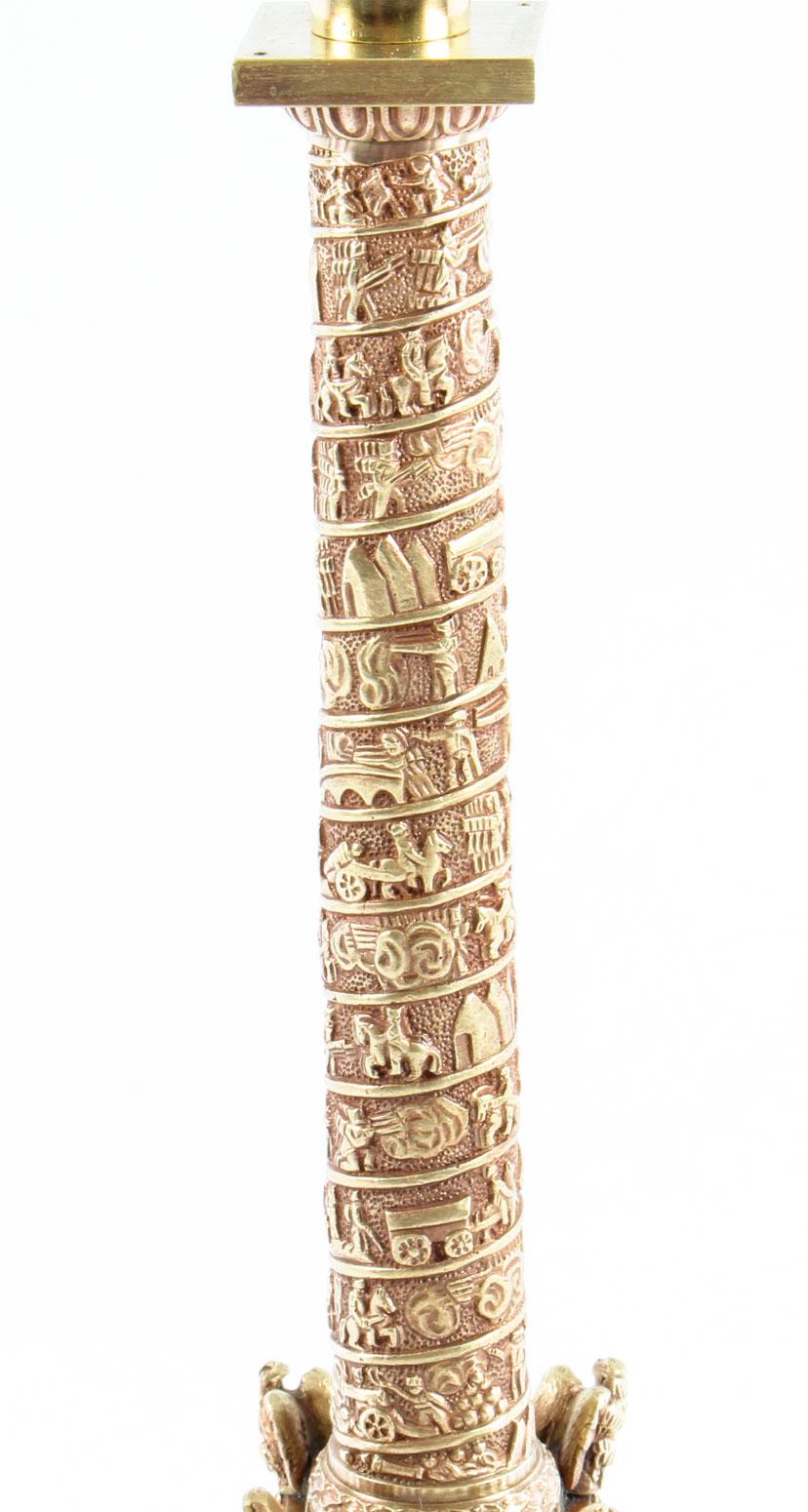 Antique French Grand Tour Gilt Bronze Model of Vendome Column, 19th Century 9