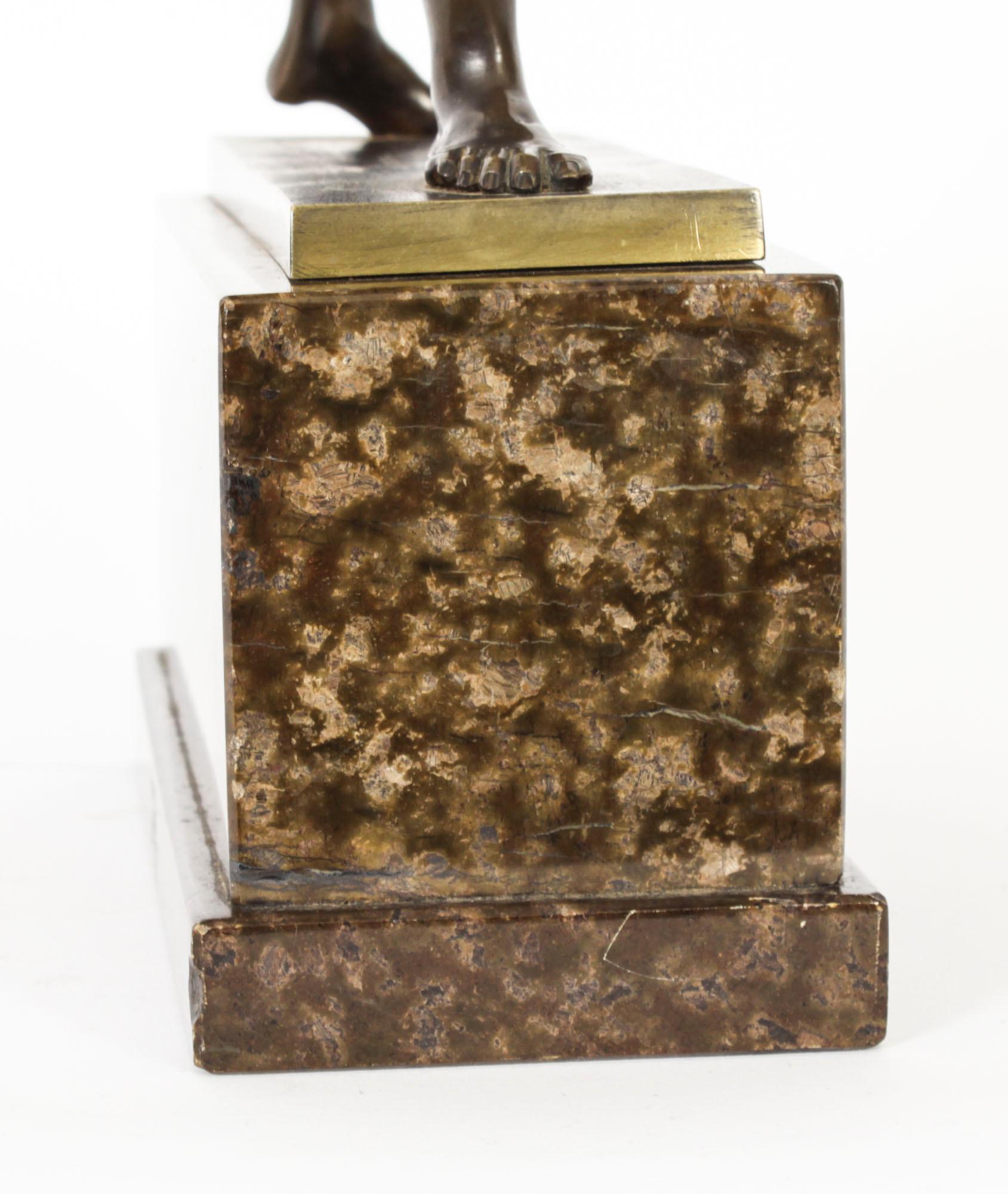 Modèle ancien de gladiateur Borghese en bronze doré du Grand Tour français en vente 9
