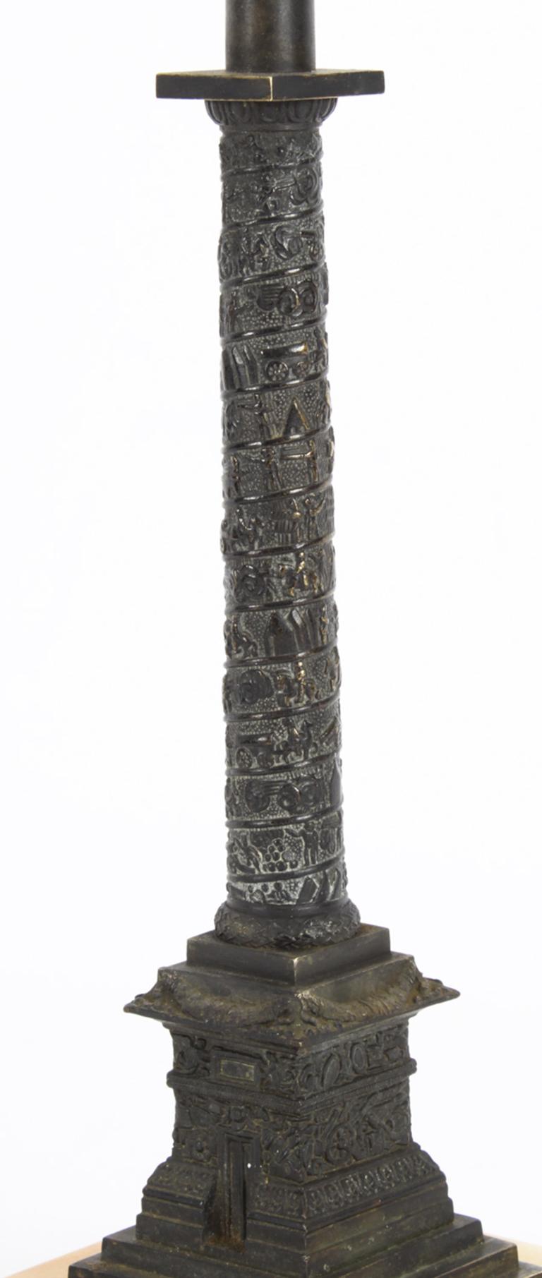 Antique French Grand Tour Ormolu Gilt Bronze Model of Vendome Column 19thC 6