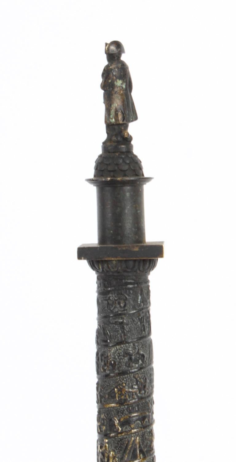 Antique French Grand Tour Ormolu Gilt Bronze Model of Vendome Column 19thC 3