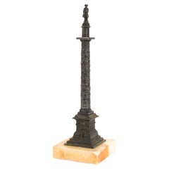 Antique French Grand Tour Ormolu Gilt Bronze Model of Vendome Column 19thC