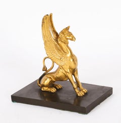 Antique French Grand Tour Ormolu Griffin Sculpture Early 19th Century
