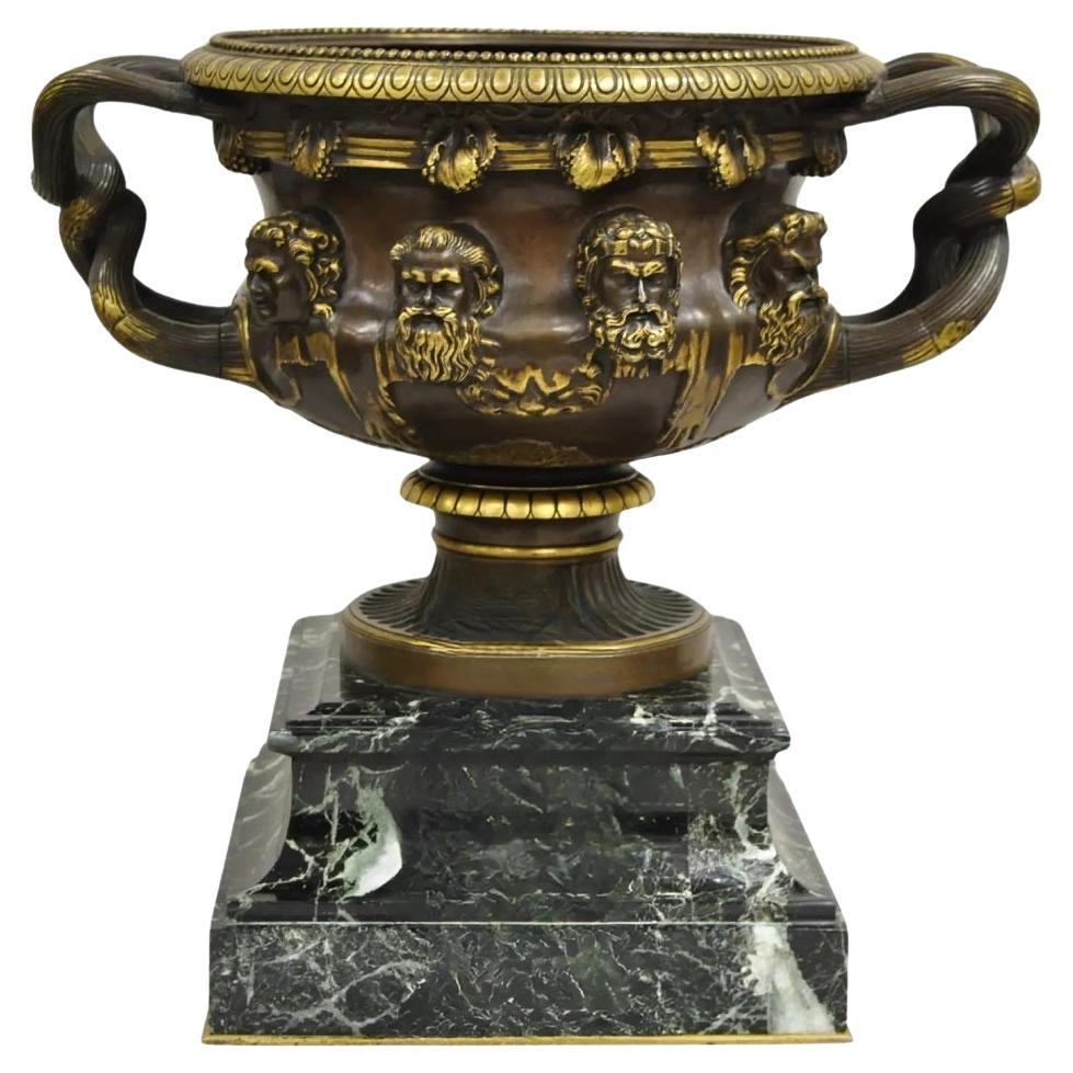 Antique French Grand Tour Patinated Bronze Barbedienne Paris Warwick Vase