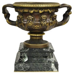 Antique French Grand Tour Patinated Bronze Barbedienne Paris Warwick Vase
