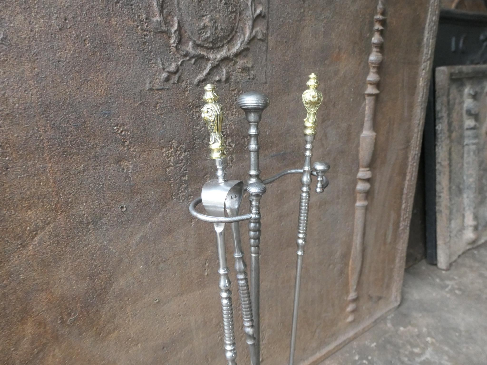 Antique French 'Grandy Fils' Fireplace Tools or Fire Tools, 19th Century For Sale 4