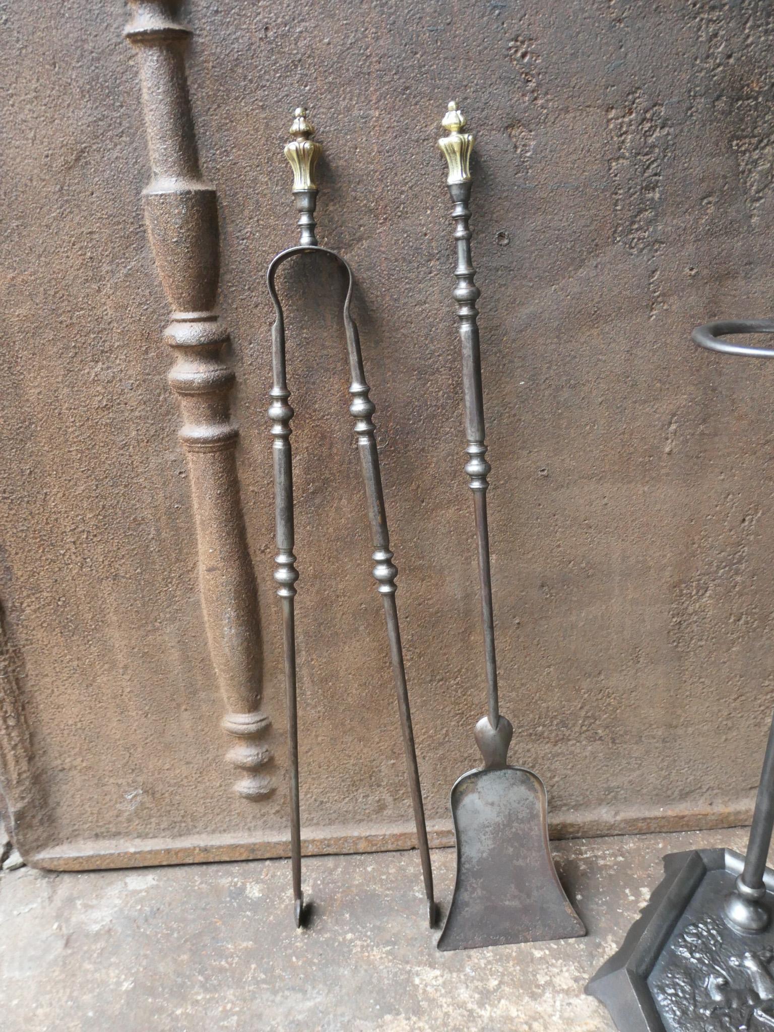 Antique French 'Grandy Fils' Fireplace Tools or Fire Tools, 19th Century For Sale 6