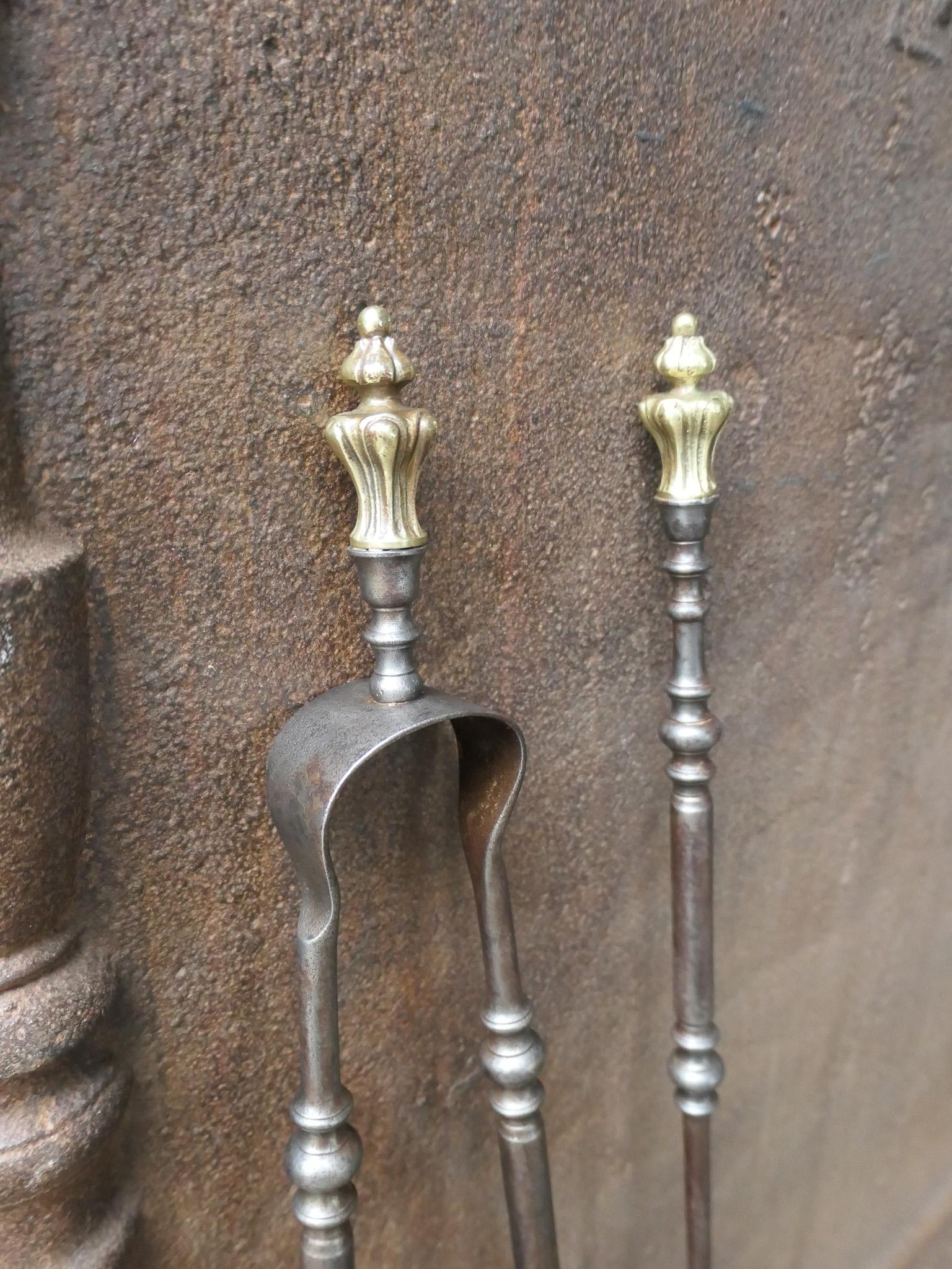 Antique French 'Grandy Fils' Fireplace Tools or Fire Tools, 19th Century For Sale 8