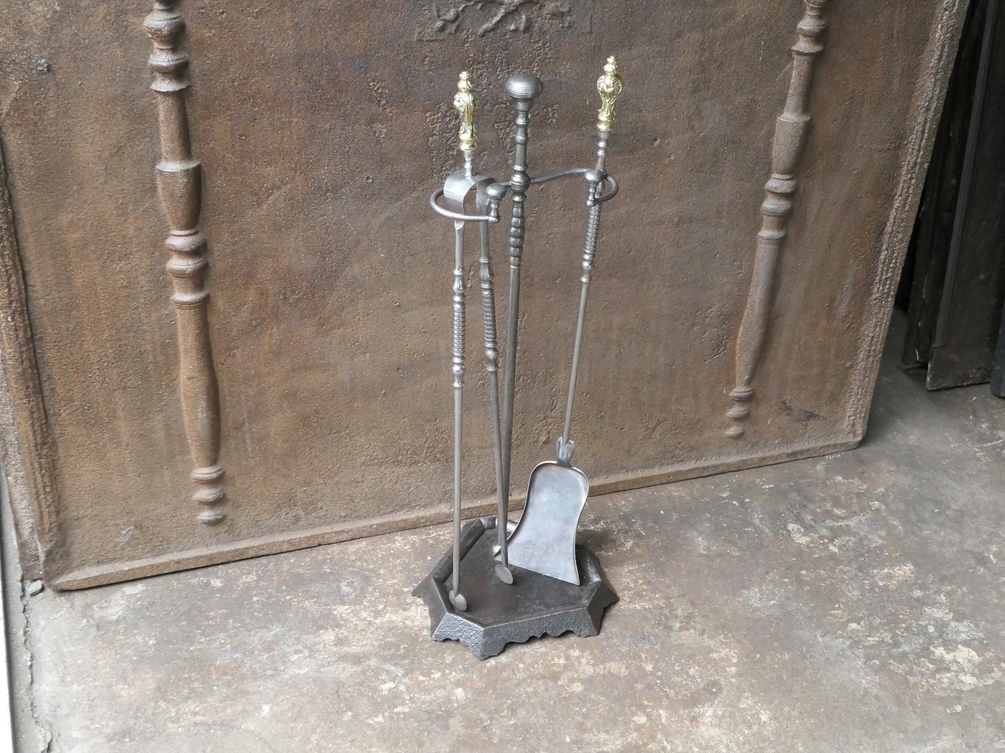 Antique French 'Grandy Fils' Fireplace Tools or Fire Tools, 19th Century For Sale 1