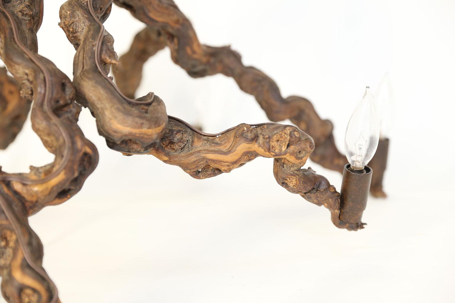 Antique French Grapevine Chandelier 3
