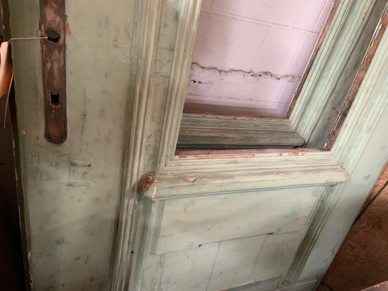 Antique French Green Door