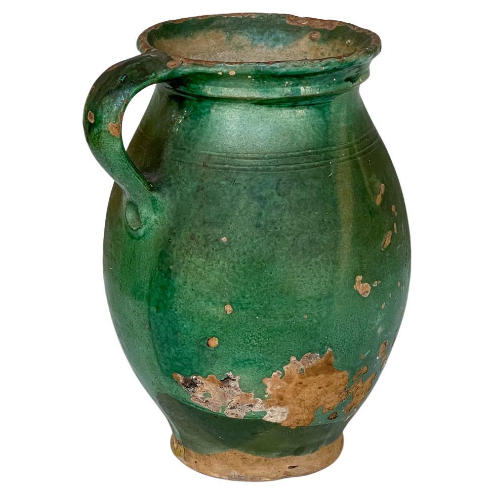 Swedish, Vase, Green Glazed Earthenware, Artists Studio, Sweden, 1933
