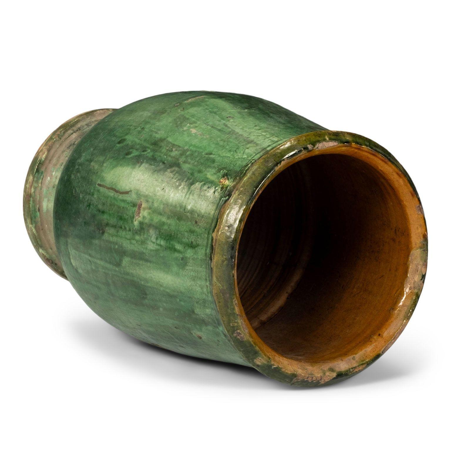 Antique French Greene & Greene, vaso di olivette smaltato in vendita 2
