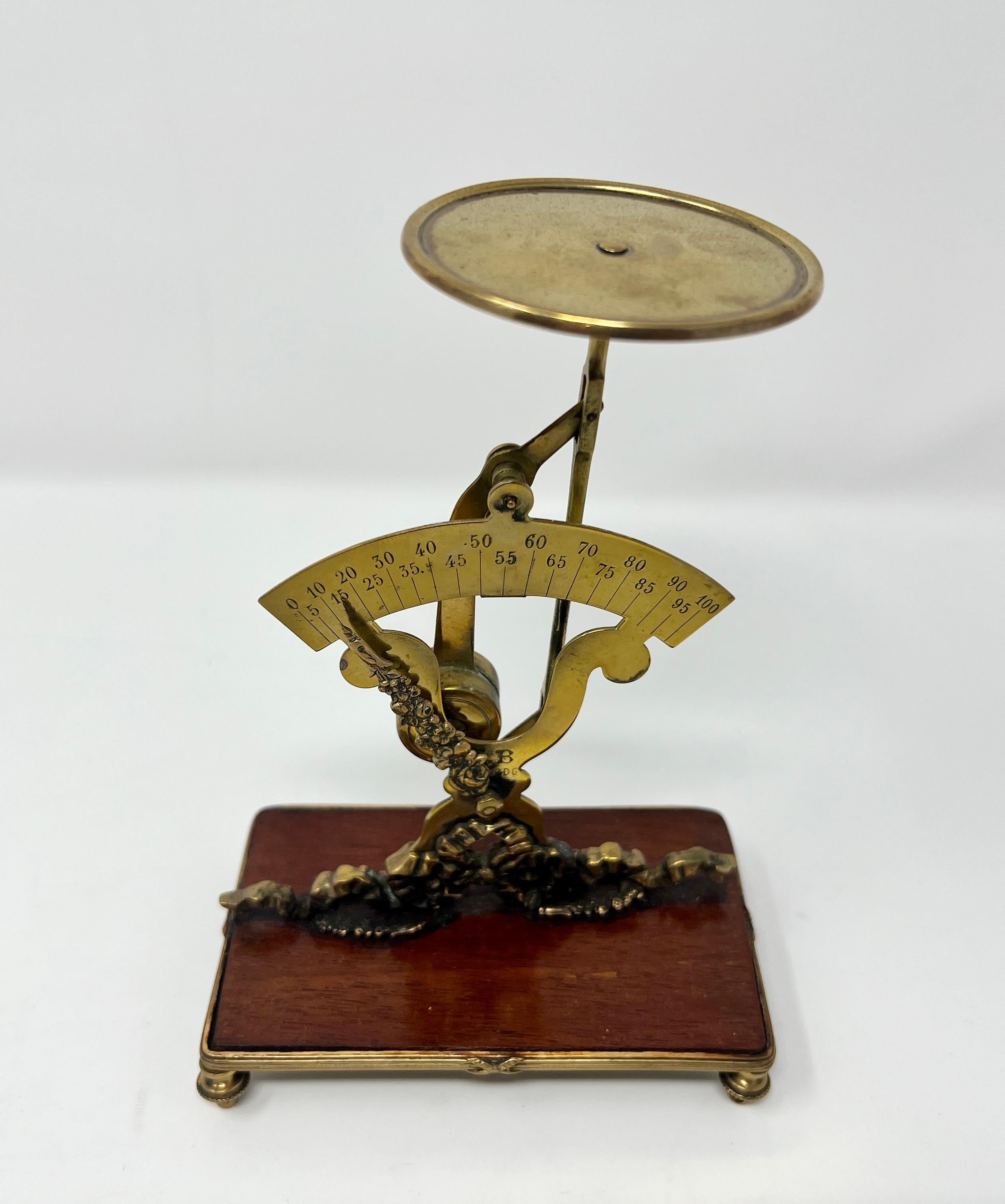 Antique French Grocers Scale Circa 1890 In Good Condition For Sale In New Orleans, LA