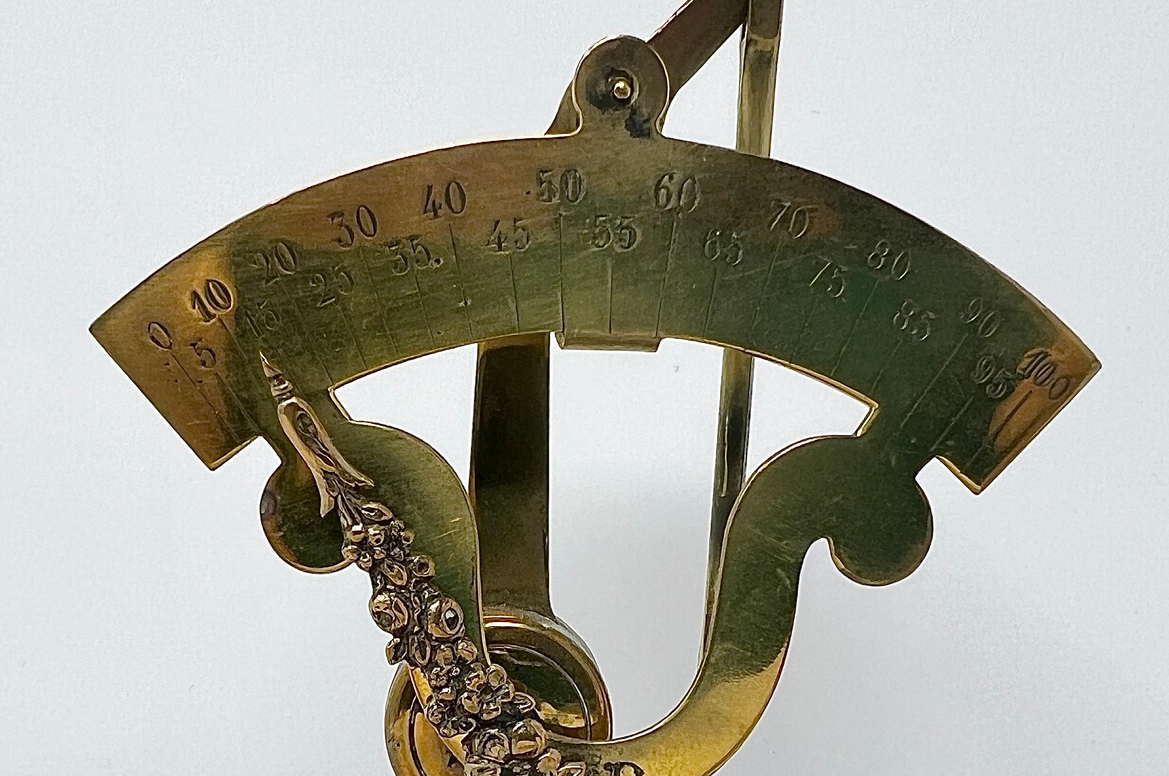 Brass Antique French Grocers Scale Circa 1890 For Sale