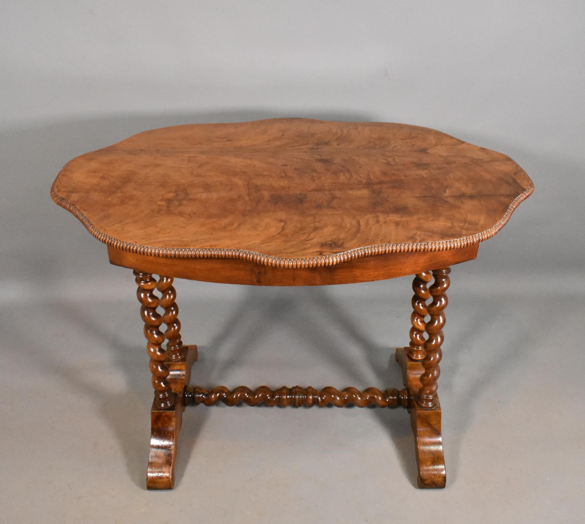 19th Century Antique French Gueridon Centre Table in Walnut For Sale