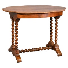 Antique French Gueridon Centre Table in Walnut
