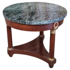 Mesa Gueridón Antique French con Detalles de Bronce
