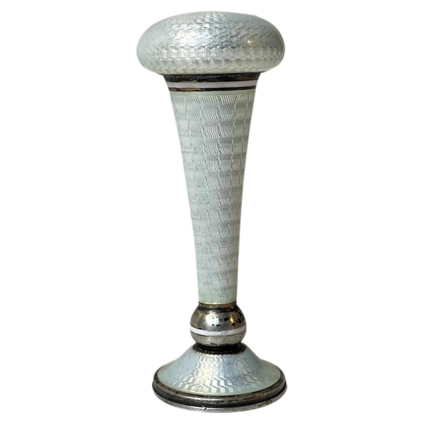 Antique French Guilloche Enamel Silver Wax Seal