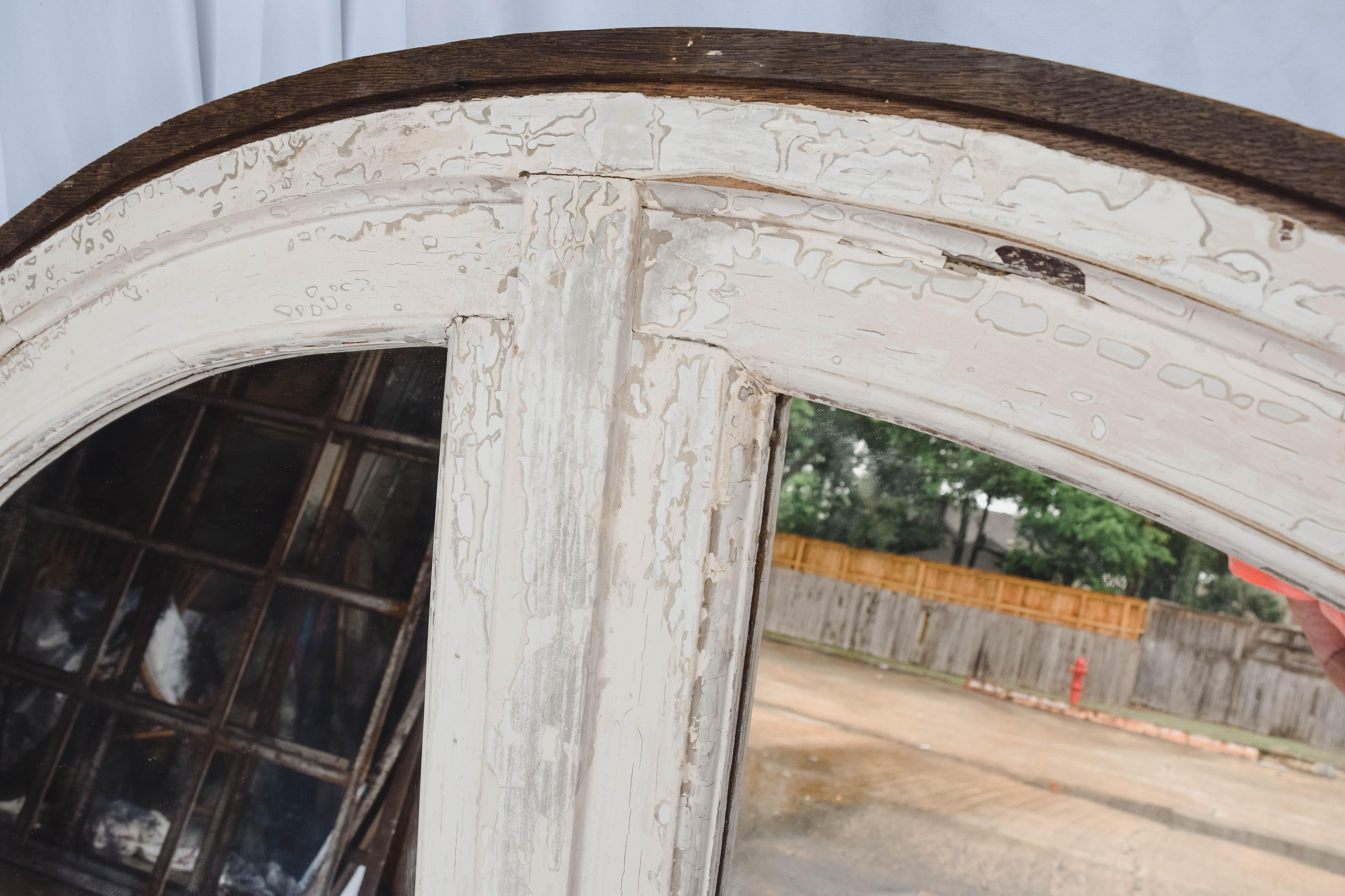 Antique français demi-ronde fenêtre Casement / miroir en vente 3